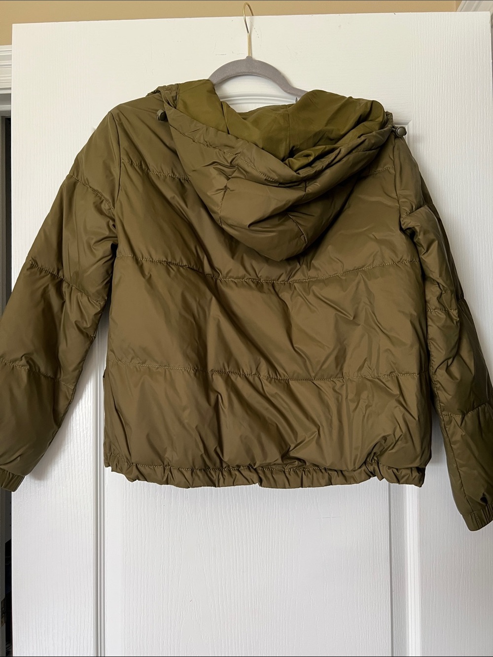 Madewell Olive Puffer Jacket with Hood - Picture 10 of 10